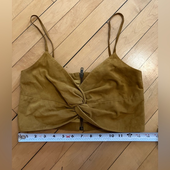 Michelle Mason Suede Crop Top - Picture 9 of 10